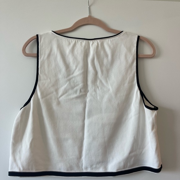 Black and white vest top tank - Picture 6 of 10